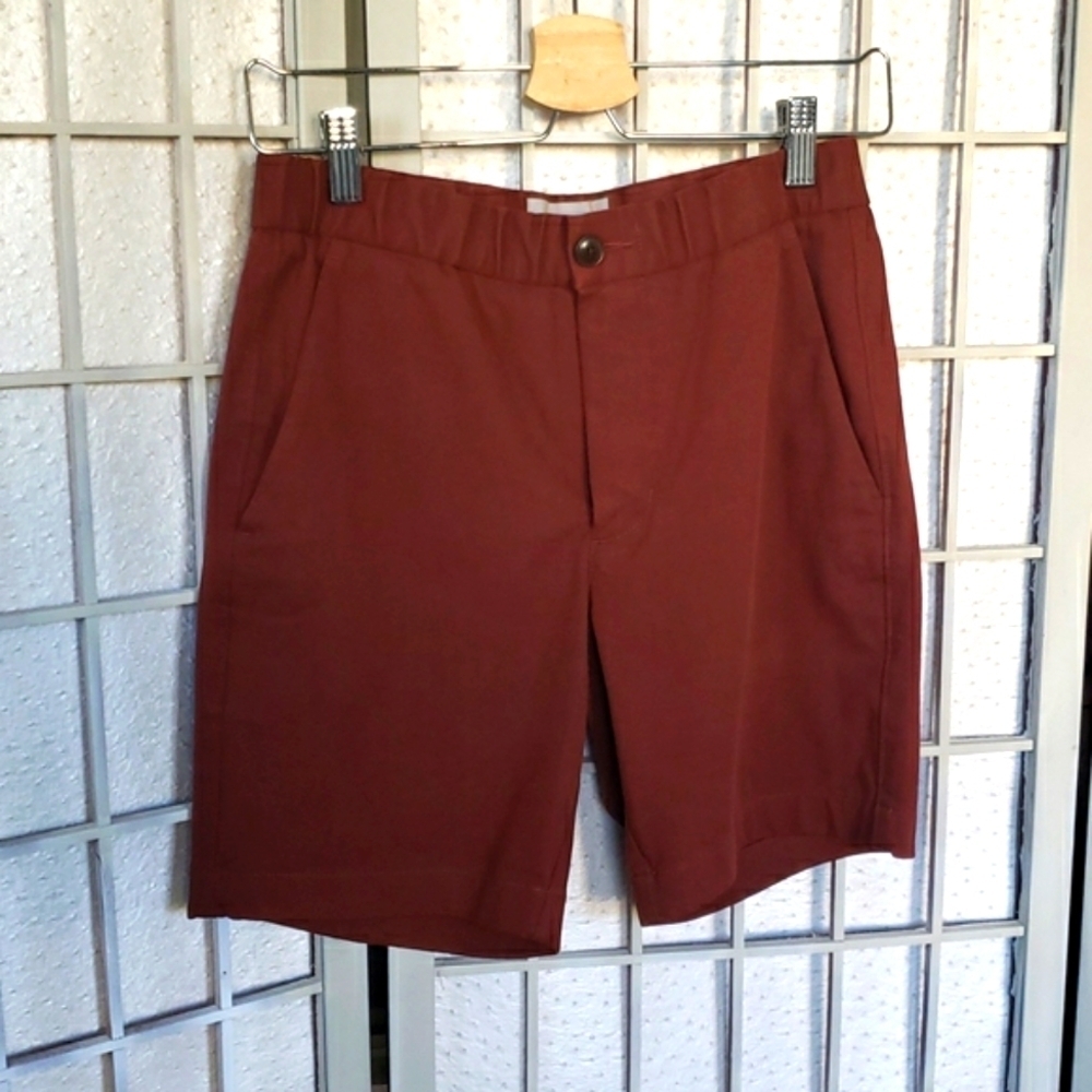 Everlane brown/orange elastic waist high rise women's short size XS